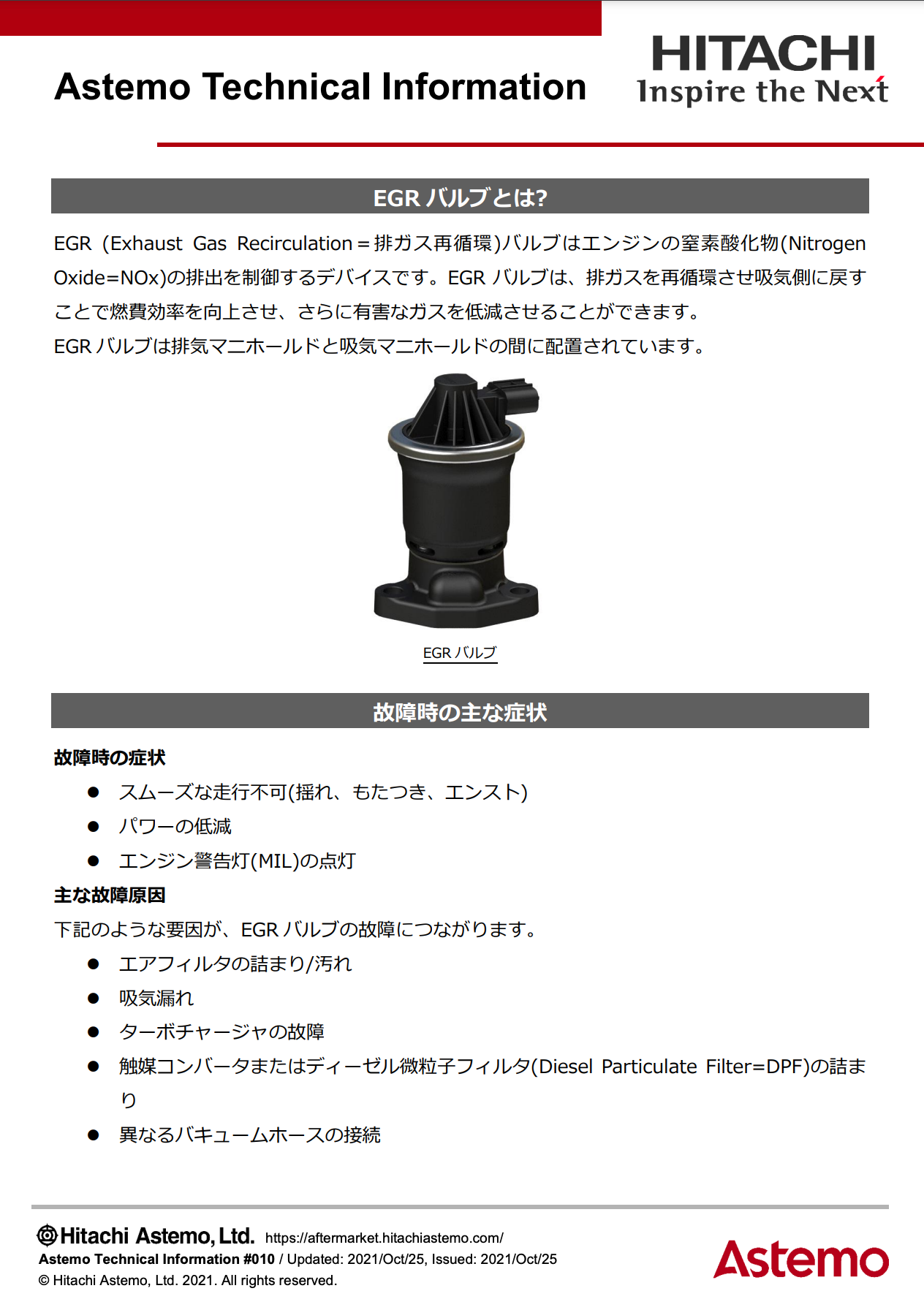 EGR阀门